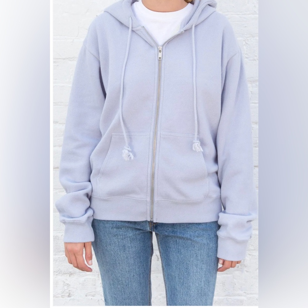 Brandy Melville Light Blue Hoodie Jacket